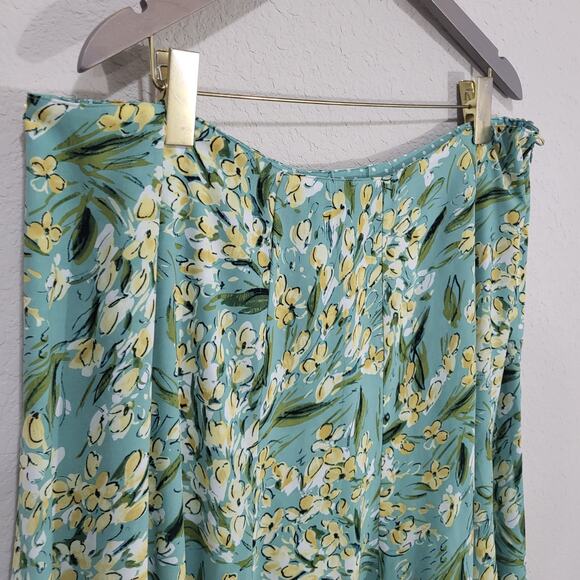 Emma James Reversible Skirt Womens Size 18W Floral Polkadot Summer Feminine - Picture 9 of 14